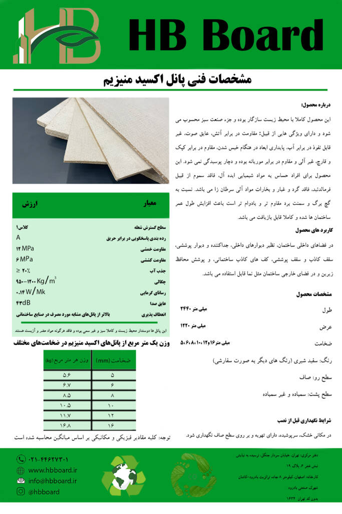 پانل اکسید منیزیم