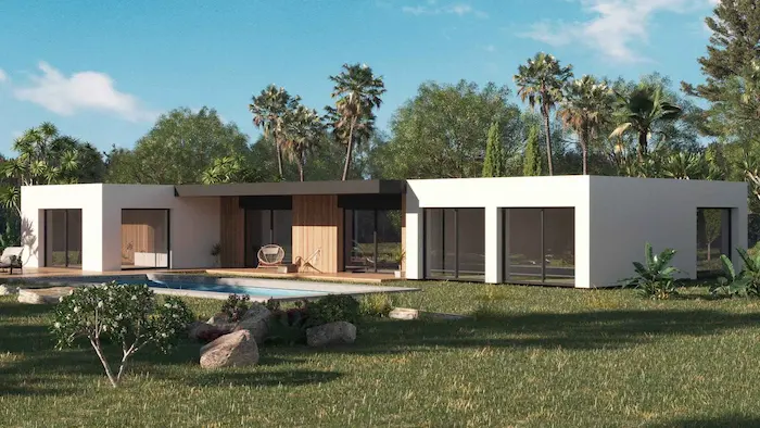 Green prefab houses with MGO panel-HB board